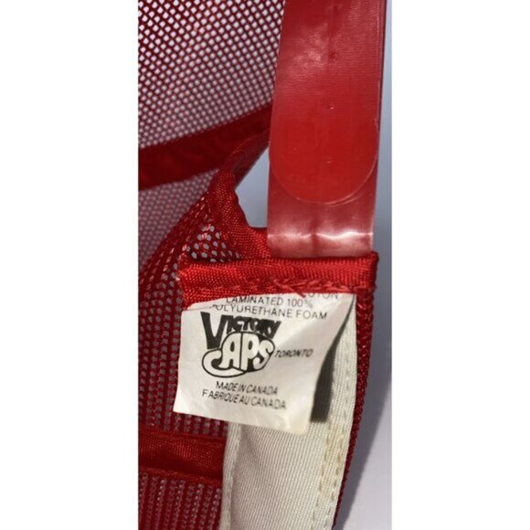 Vintage IH International Harvester Patch Logo Trucker Hat Cap SnapBack Red - Picture 7 of 11